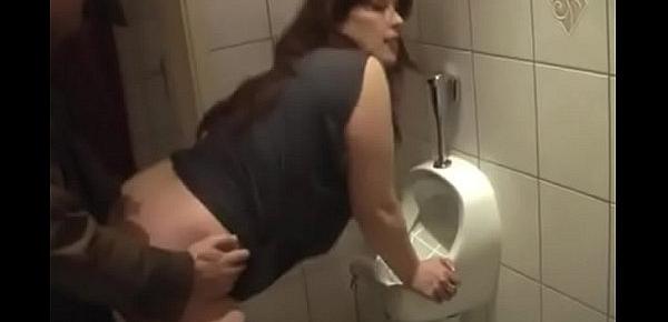  German Mom get good Fuck from Young Son on the toilet